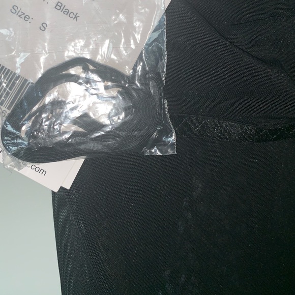 Black Velvet and Lace Garter Slip - Picture 6 of 6